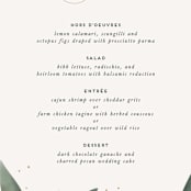 "Love Grows" - Menus in Leaf by Leah Bisch - Detail