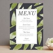 "Watercolor Leaf" - Menus in Porcelain by Hanna M - Front