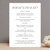 "Bad Dancing" - Menus in Dove by Amy Payne - Front
