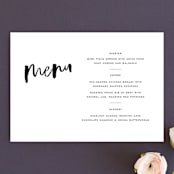 "Love Actually" - Menus in Onyx by Design Lotus - Front