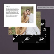 "Love Actually" - Menus in Onyx by Design Lotus - Back of Card Options