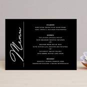 "Apeiron" - Menus in Ebony by GeekInk Design - Front