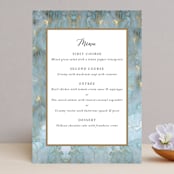 "Something Blue" - Menus in Aqua by Benita Crandall - Front