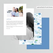 "Sea Glass" - Menus in Ocean by Hudson meet Rose - Back of Card Options