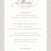 "Simply Grand" - Menus in Dove by Hooray Creative - Detail
