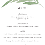"Garden Square" - Menus in Basil by Olivia Raufman - Detail