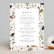"Terrazzo Frame" - Menus in Mustard by Amy Payne - Front
