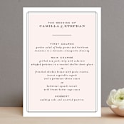 "Simply Framed" - Menus in Blush by Maddy Hague - Front