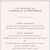 "Simply Framed" - Menus in Blush by Maddy Hague - Detail