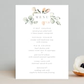 "Romantic Eucalyptus" - Menus in Sage by Petra Kern - Front