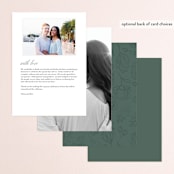 "Roman Shade" - Menus in Evergreen by Carrie ONeal - Back of Card Options