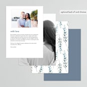 "Winterelle" - Menus in Cornflower by Petra Kern - Back of Card Options