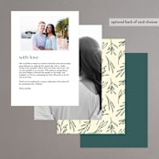 "Snippet" - Menus in Pine by Sarah Brown - Back of Card Options
