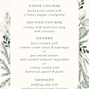 "Gentle Greens" - Menus in Fern by Petra Kern - Detail