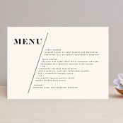 "Angled" - Menus in Onyx by GeekInk Design - Front