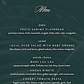 "Palm Layers" - Menus in Palm Frond by Jill Means - Detail