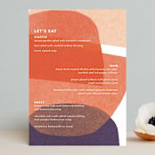 "tissue texture" - Menus in Papaya by Carrie Moradi - Front