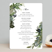 "Side Swept" - Menus in Navy by Susan Moyal - Front