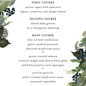 "Side Swept" - Menus in Navy by Susan Moyal - Detail