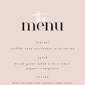 "Loved" - Menus in Champagne by Angela Garrick - Detail