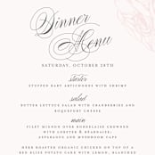 "Flora" - Menus in Blush by Nicoletta Savod - Detail