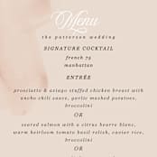 "Romance" - Menus in Snowball by Anna Elder - Detail