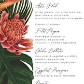 "Tropical Bouquet" - Menus in Basil by Elly - Detail