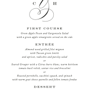 "Swept Away" - Menus in Pearl by Jennifer Postorino - Detail