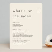 "Lineup" - Menus in Latte by Jennifer Lew - Front