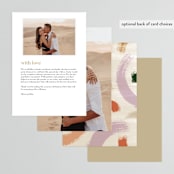 "Lineup" - Menus in Latte by Jennifer Lew - Back of Card Options