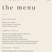 "Lineup" - Menus in Latte by Jennifer Lew - Detail