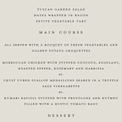 "sweet sweet elegance" - Menus in Dutch Cream by frances mathys - Detail