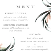 "Maya Rustica" - Menus in Rose by Petra Kern - Detail