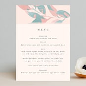 "Boho botanics" - Menus in Coral by Creo Study - Front