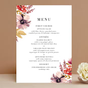 "Autumn Vows" - Menus in Burnt Orange by Chris Griffith - Front