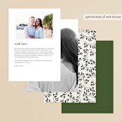 "Botanical Ring" - Menus in Ivory by Susan Moyal - Back of Card Options