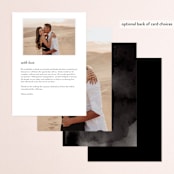 "Eloquent" - Menus in Coal by Mansi Verma - Back of Card Options