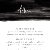 "Eloquent" - Menus in Coal by Mansi Verma - Detail