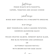 "Madison Ave" - Menus in Linen by Design Lotus - Detail