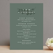 "Falling Branch" - Menus in Eucalyptus by Amy Kross - Front