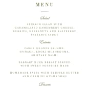 "Peony Gardens" - Menus in Peony by Inna Moreva - Detail