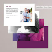 "saturated" - Menus in Plum by Erin Deegan - Back of Card Options