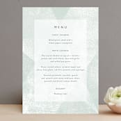 "Elegantly Minimal" - Menus in Seafoam by itsjensworld - Front