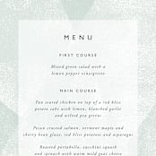 "Elegantly Minimal" - Menus in Seafoam by itsjensworld - Detail