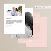 "Overlapping" - Menus in Blush by Jennifer Wick - Back of Card Options