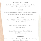 "Overlapping" - Menus in Blush by Jennifer Wick - Detail