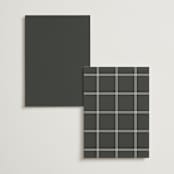 "Upper East" - Menus in Charcoal by Megan Davis - Back of Card Options