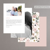 "Spring Botanicals" - Menus in Blush by Susan Moyal - Back of Card Options