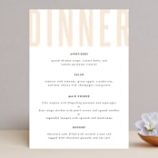 "With Great Joy" - Menus in Peach by Up Up Creative - Front