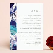 "Blissful Blooms" - Menus in Celestial by Grace Kreinbrink - Front